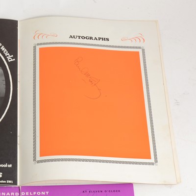 Lot 74 - Paul McCartney signed programme - Talk of the Town, and another signed folded pamphlet signed by Cliff Richard