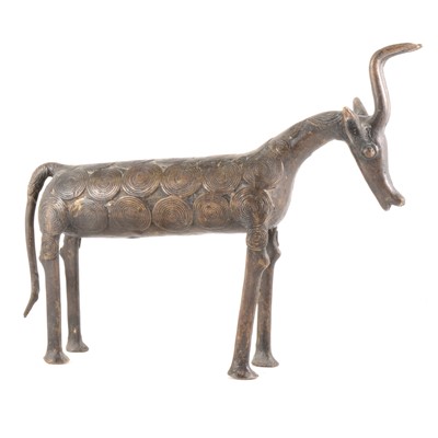 Lot 126 - A bronze sulpture of a cow