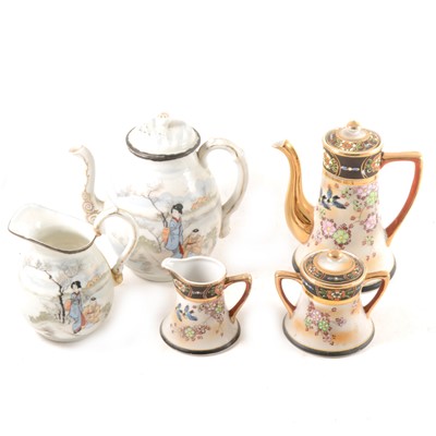 Lot 46 - Two Japanese egg shell tea sets