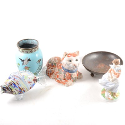 Lot 21 - Small quantity of ceramics, including Wedgwood, Noritaki and Coalport figures, etc