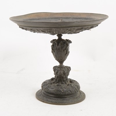 Lot 1104 - A cast bronze tazza