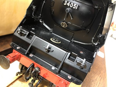 Lot 1 - Aster Hobby live steam, gauge 1 / G scale, 45mm locomotive and tender; 'Winston Churchill' BR no.34051, in wooden case.