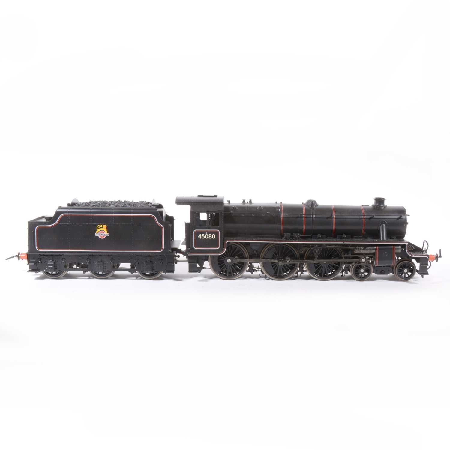 Lot 3 - Accucraft electric, gauge 1 / G scale, 45mm locomotive and tender; 'Black Five' BR no.45080, in wooden case.