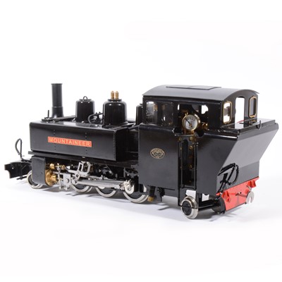 Lot 6 - Roundhouse live steam, gauge 1 / G scale, 45mm locomotive, 'Mountaineer' 2-6-2 black, with instructions, with RC