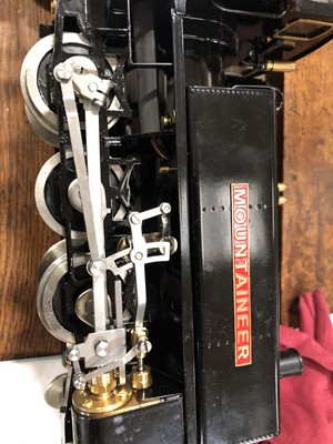 Lot 6 - Roundhouse live steam, gauge 1 / G scale, 45mm locomotive, 'Mountaineer' 2-6-2 black, with instructions, with RC