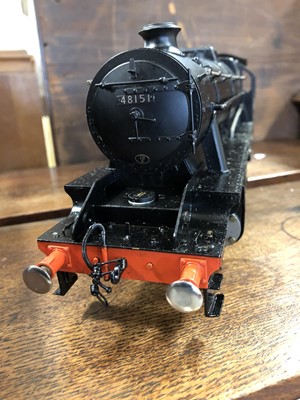 Lot 9 - Bowande live steam, gauge 1 / G scale, 45mm locomotive and tender, 8F 2-8-0 no.48151, black, boxed with instructions.