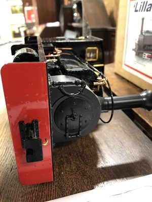 Lot 12 - Roundhouse live steam, gauge 1 / G scale, 32mm locomotive, 'Lilla' 0-4-0, added 'Guthlaxton' label to sides, with instructions, accessories and box, with RC