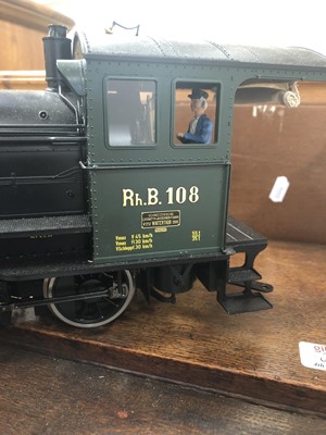 Lot 19 - Brawa electric, gauge 1 / G scale, 45mm locomotive and tender, Abyssinian Railway type RhB 4/5 no.108, with instructions and box.