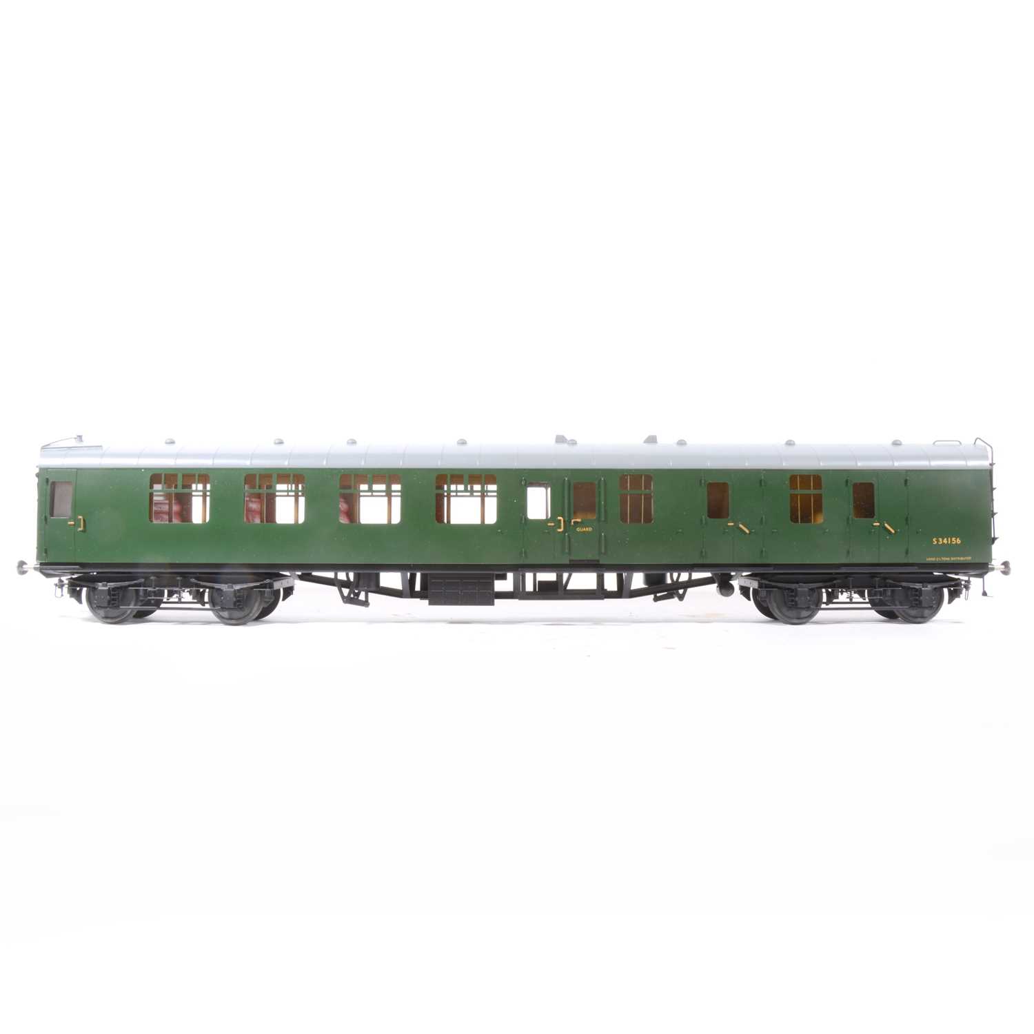 Lot 23 - Tower Brass Models, gauge 1 / G scale, 45mm passenger coach, BR green no.S34156, boxed.