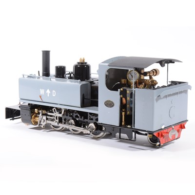 Lot 28 - Roundhouse live steam, gauge 1 / G scale, 45mm locomotive, WD Alco 2-6-2T, grey, boxed, with RC.