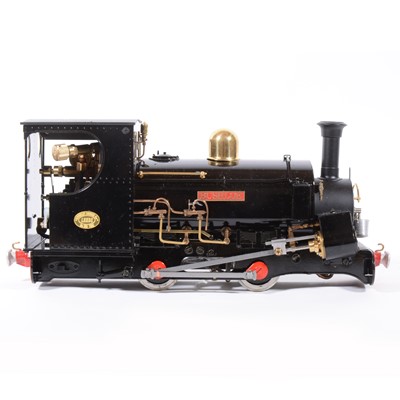 Lot 29 - Roundhouse live steam, gauge 1 / G scale, 45mm locomotive, 'Charles' / Bushloe 0-4-0, black, with instructions, boxed, with RC.