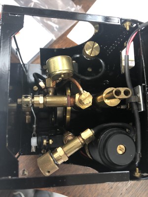 Lot 29 - Roundhouse live steam, gauge 1 / G scale, 45mm locomotive, 'Charles' / Bushloe 0-4-0, black, with instructions, boxed, with RC.