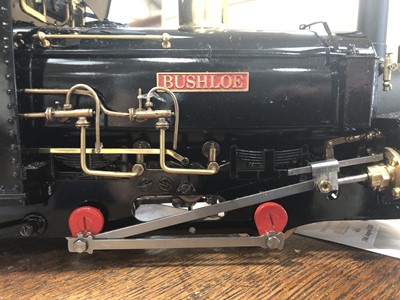 Lot 29 - Roundhouse live steam, gauge 1 / G scale, 45mm locomotive, 'Charles' / Bushloe 0-4-0, black, with instructions, boxed, with RC.
