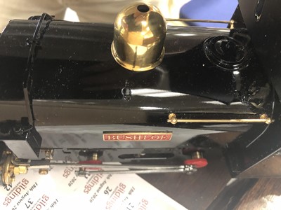 Lot 29 - Roundhouse live steam, gauge 1 / G scale, 45mm locomotive, 'Charles' / Bushloe 0-4-0, black, with instructions, boxed, with RC.