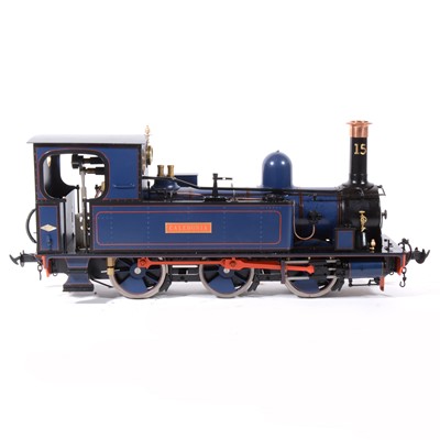 Lot 36 - Accucraft live steam, gauge 1 / G scale, 45mm locomotive, Isle of Man 'Caledonia' 0-6-0T, blue no.15, with instructions, accessories and box.