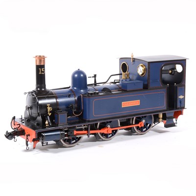 Lot 36 - Accucraft live steam, gauge 1 / G scale, 45mm locomotive, Isle of Man 'Caledonia' 0-6-0T, blue no.15, with instructions, accessories and box.