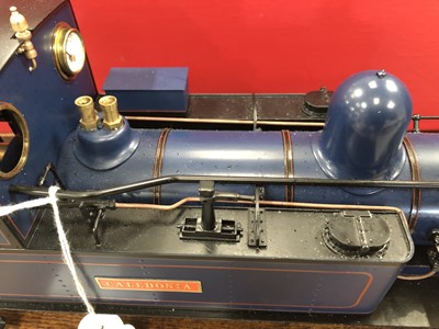 Lot 36 - Accucraft live steam, gauge 1 / G scale, 45mm locomotive, Isle of Man 'Caledonia' 0-6-0T, blue no.15, with instructions, accessories and box.