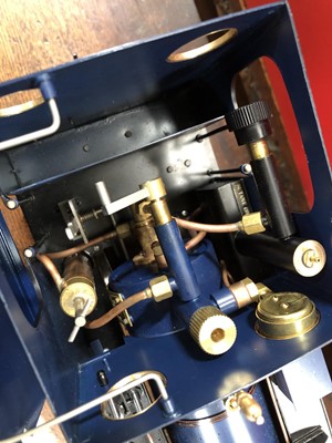 Lot 36 - Accucraft live steam, gauge 1 / G scale, 45mm locomotive, Isle of Man 'Caledonia' 0-6-0T, blue no.15, with instructions, accessories and box.
