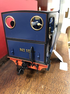 Lot 36 - Accucraft live steam, gauge 1 / G scale, 45mm locomotive, Isle of Man 'Caledonia' 0-6-0T, blue no.15, with instructions, accessories and box.