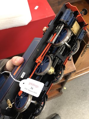 Lot 36 - Accucraft live steam, gauge 1 / G scale, 45mm locomotive, Isle of Man 'Caledonia' 0-6-0T, blue no.15, with instructions, accessories and box.