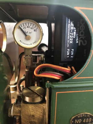 Lot 37 - Merlin Loco Works live steam, gauge 1 / G scale, 32mm locomotive, Major 'Bertie Bassett' 0-6-0 no.488, green, with RC