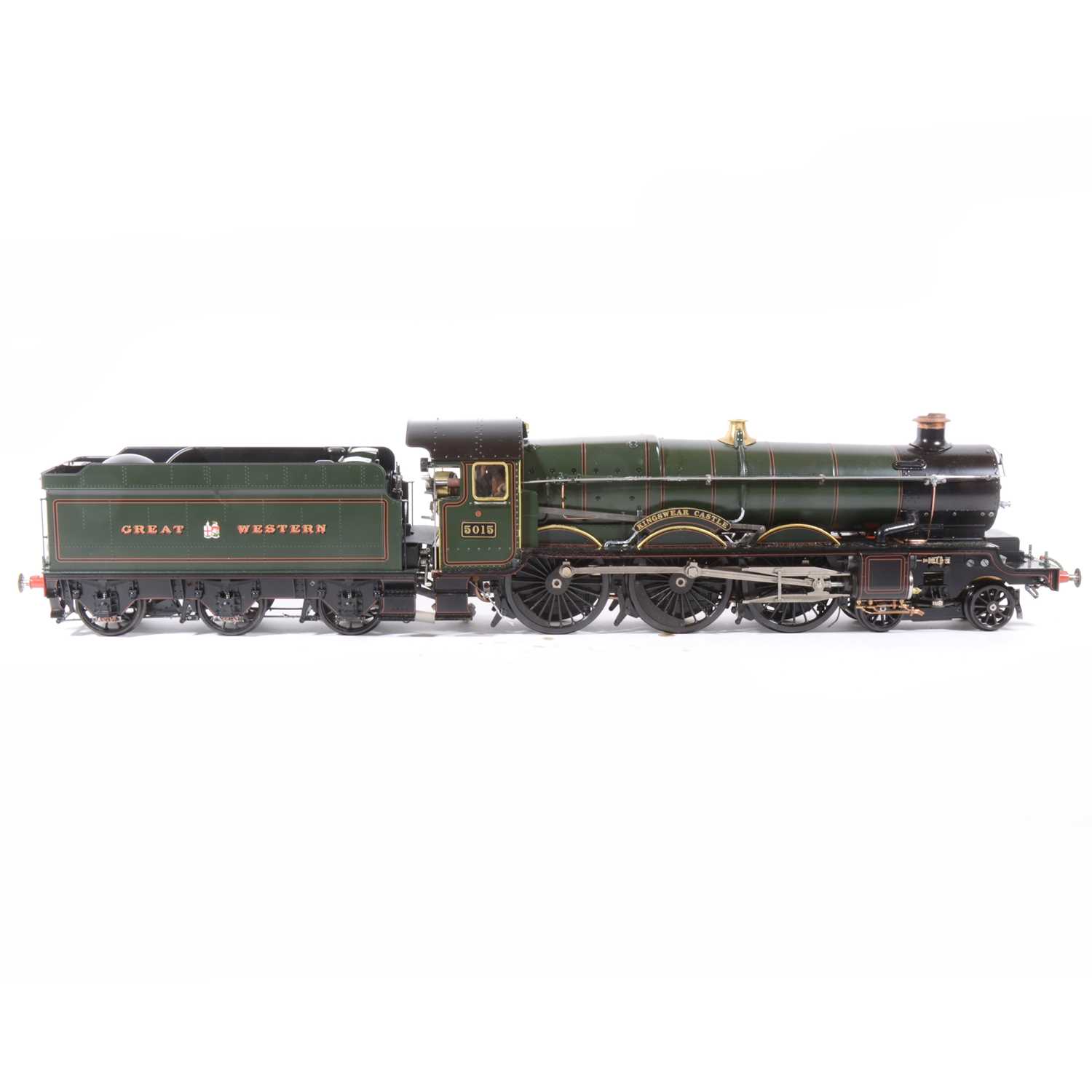 Lot 41 - Aster Hobby live steam, gauge 1 / G scale, 45mm locomotive and tender, 'Kingswear Castle' 4-6-0 GW no.5015, green, in carry case and booklets.