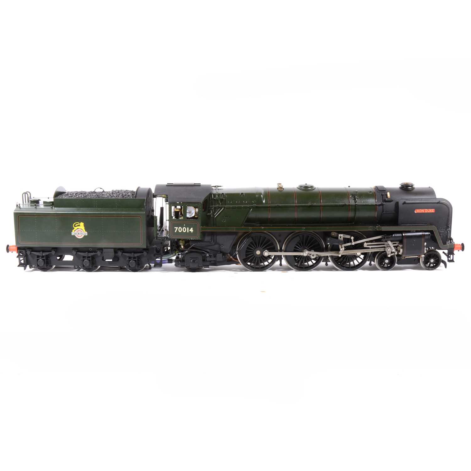 Lot 42 - G1M Exclusive models live steam, gauge 1 / G scale, 45mm locomotive and tender, 'Iron Duke' Britannia BR standard class 7 4-6-2 no.70014, green, with instructions, in carry case.