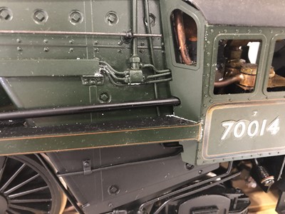 Lot 42 - G1M Exclusive models live steam, gauge 1 / G scale, 45mm locomotive and tender, 'Iron Duke' Britannia BR standard class 7 4-6-2 no.70014, green, with instructions, in carry case.