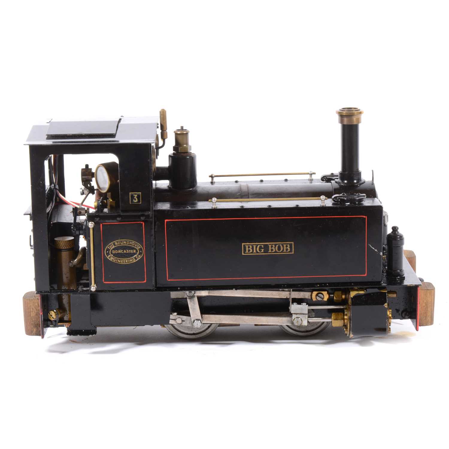 Lot 46 - Roundhouse live steam, gauge 1 / G scale, 32mm locomotive, 'Big Bob' 0-4-0, black, in case.