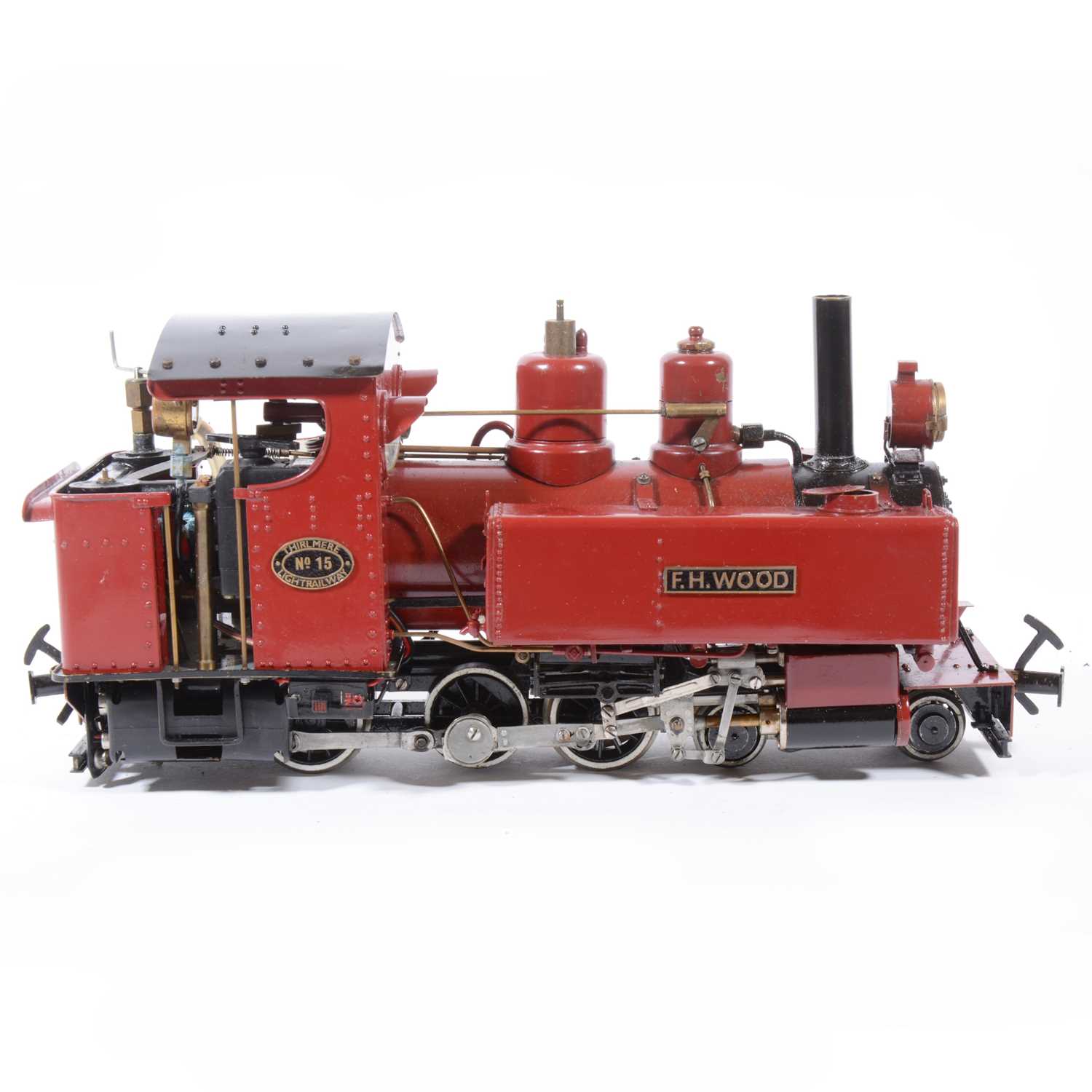 Lot 48 - Live steam, gauge 1 / G scale, 32mm locomotive, 'F.H.Wood' Thirlmere Light Railway no. 15, 4-6-0, maroon, in case.