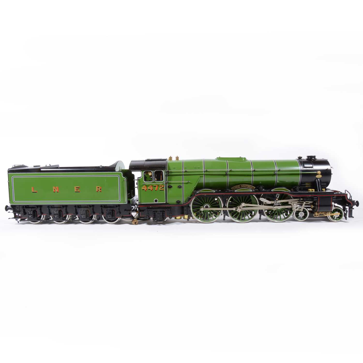 Lot 49 - Aster Hobby live steam, gauge 1 / G scale, 45mm locomotive and tender, 'Flying Scotsman' 4-6-2 LNER no.4472, with wooden carry case and original box.
