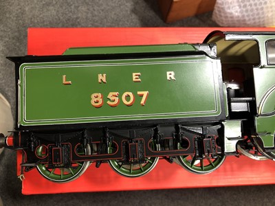 Lot 50 - Finescale steam, gauge 1 / G scale, 45mm locomotive and tender, B12 LNER no.8507, 4-6-0, green, in wooden case, with RC