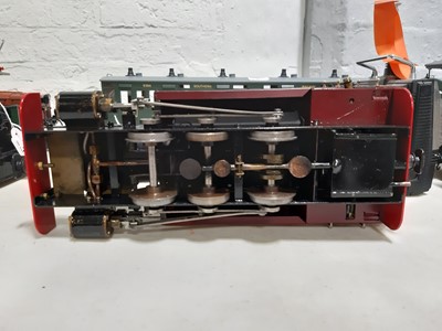 Lot 61 - Roundhouse live steam, gauge 1 / G scale, 45mm locomotive, 0-6-0, no.7 maroon, in case.