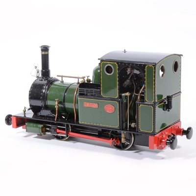 Lot 62 - Finescale Engineering Comany live steam locomotive, gauge 1 / G scale, 32mm, 0-4-0, 'Dolgoch' Fletcher Jennings loco, green, with booklet, in case.