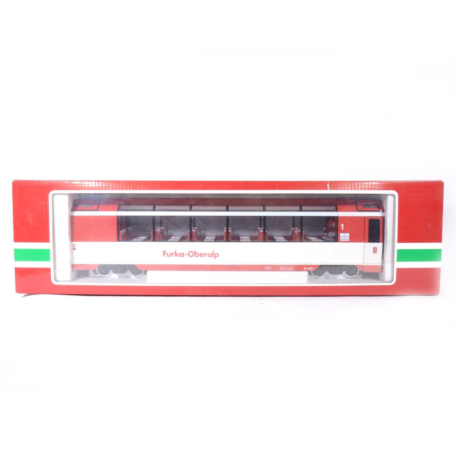 Lot 90 - LGB G scale, Furka-Oberalp observation passenger coach, no.30660, boxed.