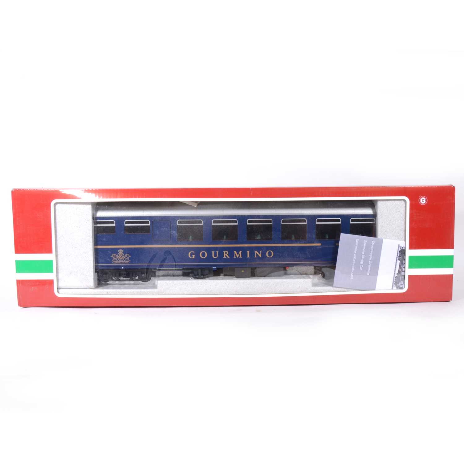 Lot 91 - LGB G scale, passenger coach 'Gourmino WR 3812, no.30520, boxed.