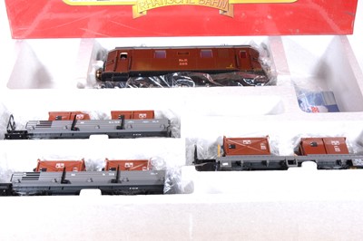 Lot 96 - LGB electric, G scale, RhB Schotter-Zug extra premium locomotive and rolling stock, no.29452, boxed.
