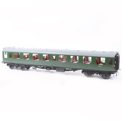 Lot 66 - Tower Brass Models, gauge 1 / G scale, 45mm passenger coach, BR green no.S3812, boxed.