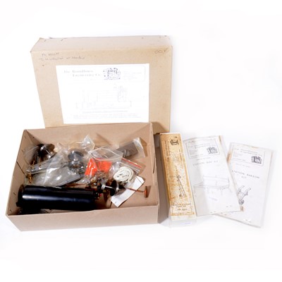 Lot 115 - Roundhouse Engineering co model railway kits, Variable wheelbase chassis construction kit, McKenzie & Holland signal kit, station barrow kit, station seat kit,  (4).