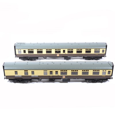 Lot 76 - The Gauge 1 model co G scale, 45mm passenger coaches, BR W24746, W34888, W24380 (x2), W24751, W35188, (6).