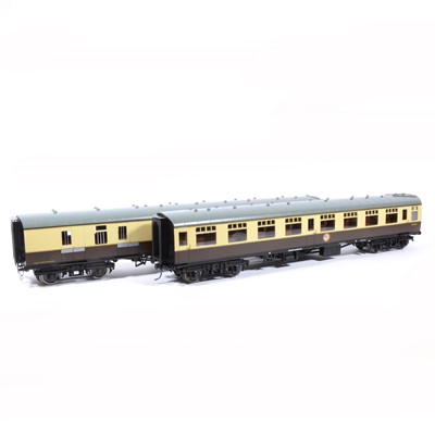 Lot 76 - The Gauge 1 model co G scale, 45mm passenger coaches, BR W24746, W34888, W24380 (x2), W24751, W35188, (6).