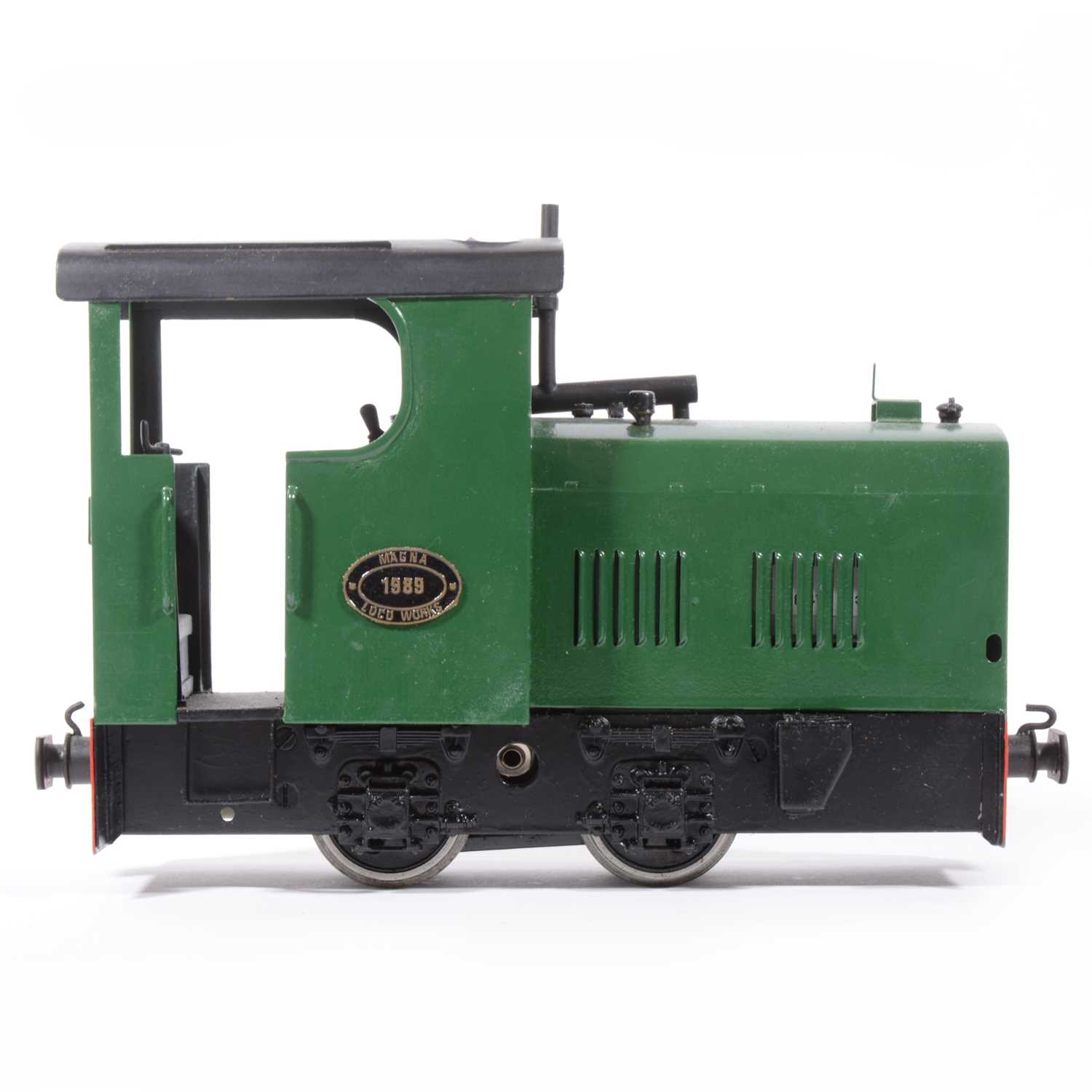 Lot 80 - Magna Loco Works electric, gauge 1 / G scale, 32mm locomotive, 0-4-0 no.1989, green, with Brandbright chassis.