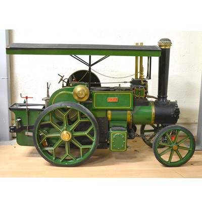 Lot 128 - Maxitrak live steam 3inch scale Aveling & Porter road roller, length 119cm, height 74cm, width 47cm, with copper TIG welded boiler, with added canopy.