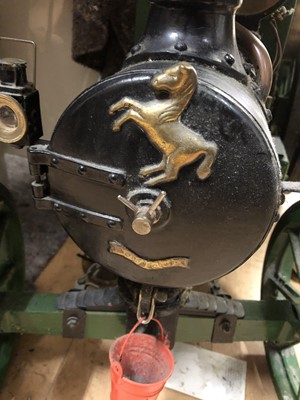 Lot 128 - Maxitrak live steam 3inch scale Aveling & Porter road roller, length 119cm, height 74cm, width 47cm, with copper TIG welded boiler, with added canopy.
