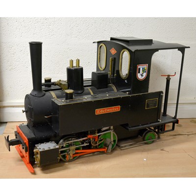 Lot 125 - Live steam 7 1/4 inch gauge locomotive, Orenstein & Koppel 0-4-2 tank engine, RhB no.1032, 83cm length.