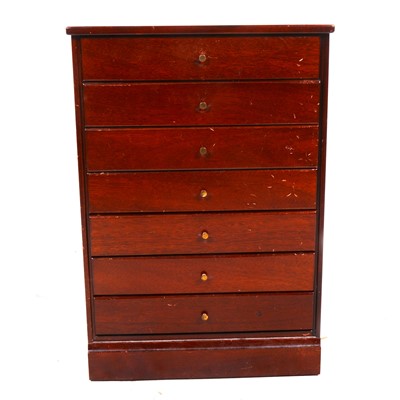 Lot 53 - A stained wood music cabinet