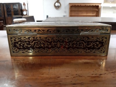 Lot 1112 - A George V boulle work box, by Asprey, London