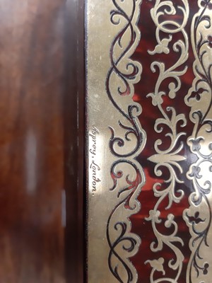 Lot 1112 - A George V boulle work box, by Asprey, London