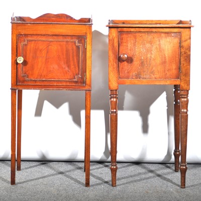 Lot 406 - Two Victorian mahogany bedside pot cupboards
