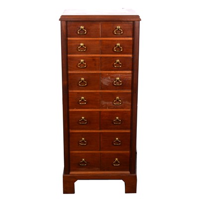 Lot 181 - A modern hardwood eight-drawer Wellington chest